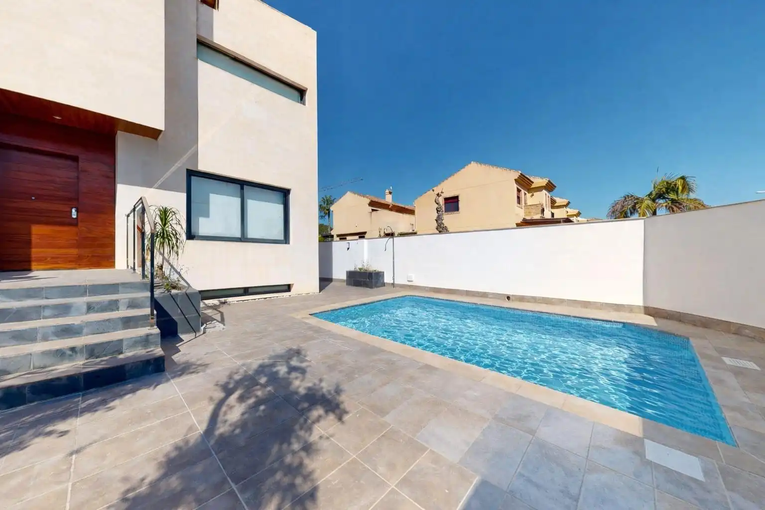 Piscina de Casa o xalet en venda en Pilar de la Horadada amb Aire condicionat, Calefacció i Jardí privat