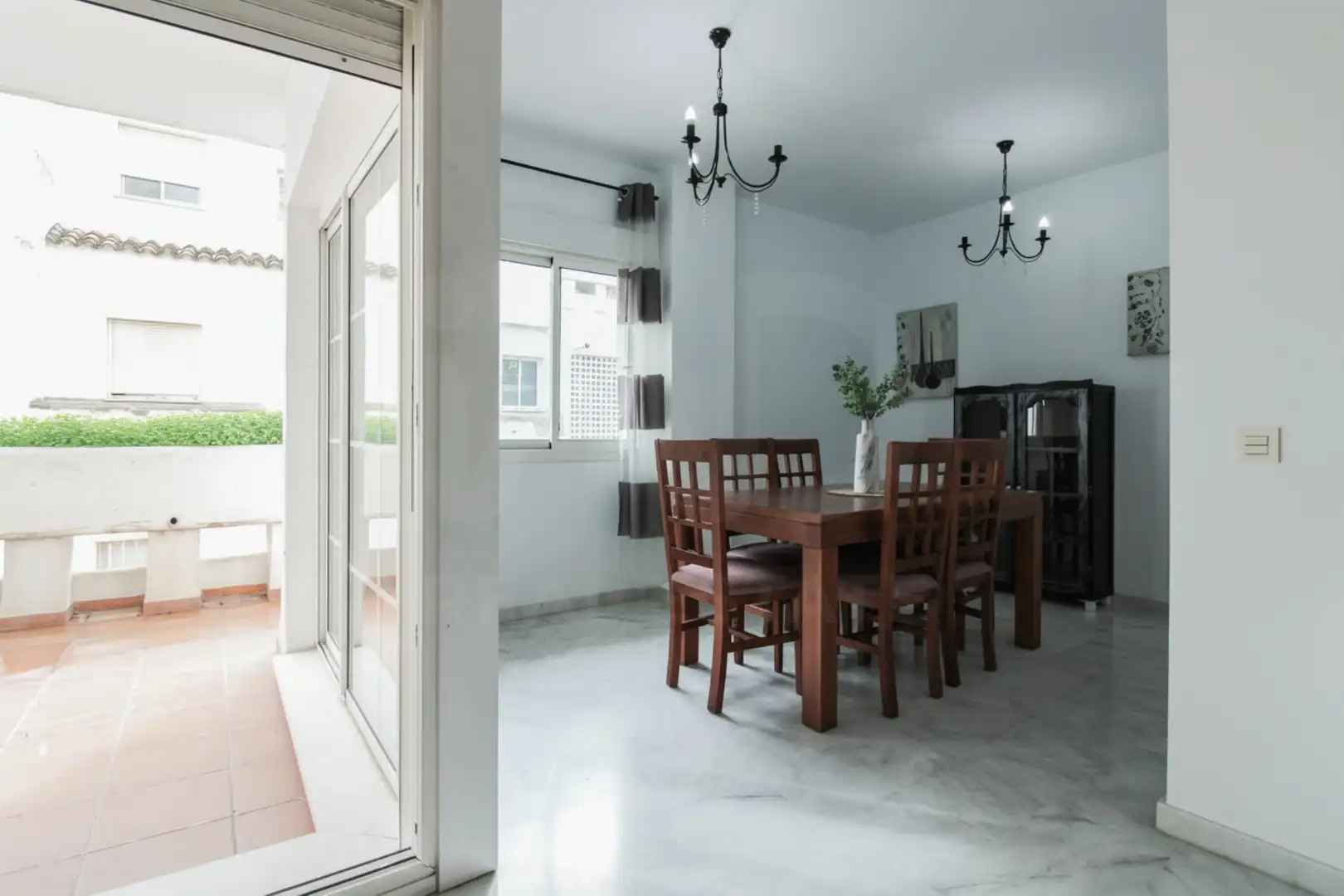 Dining room of Flat for sale in Estepona  with Air Conditioner, Heating and Terrace