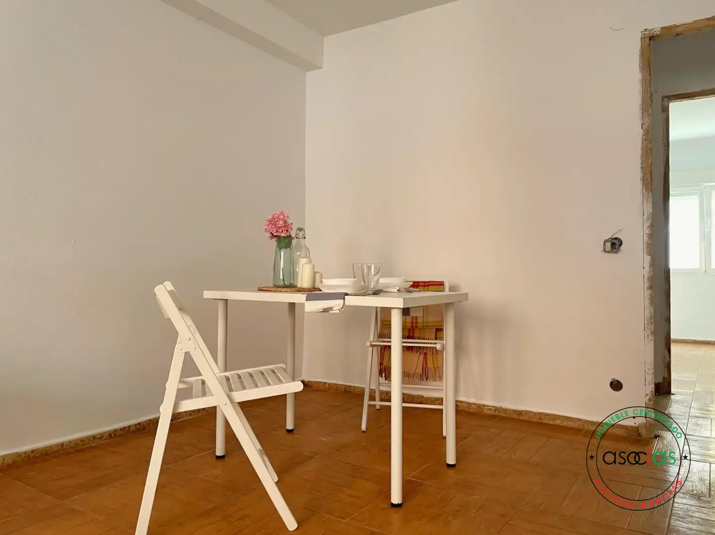 Esszimmer von Wohnung zum Verkauf in Gijón  mit Heizung, Parkett und Balkon