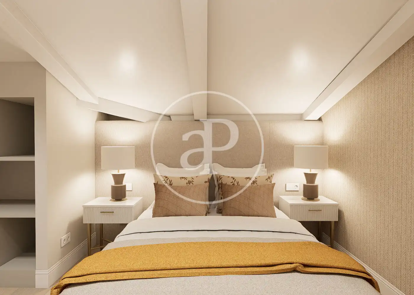 Schlafzimmer von Wohnung zum Verkauf in Madrid mit Klimaanlage, Heizung und Möbliert