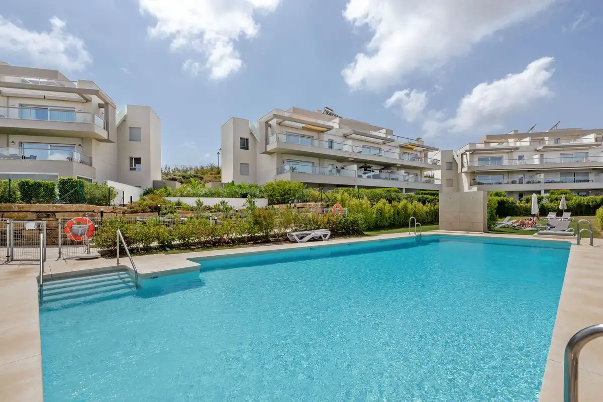 Piscina de Apartamento en venta en Mijas con Aire acondicionado, Amueblado y Piscina comunitaria