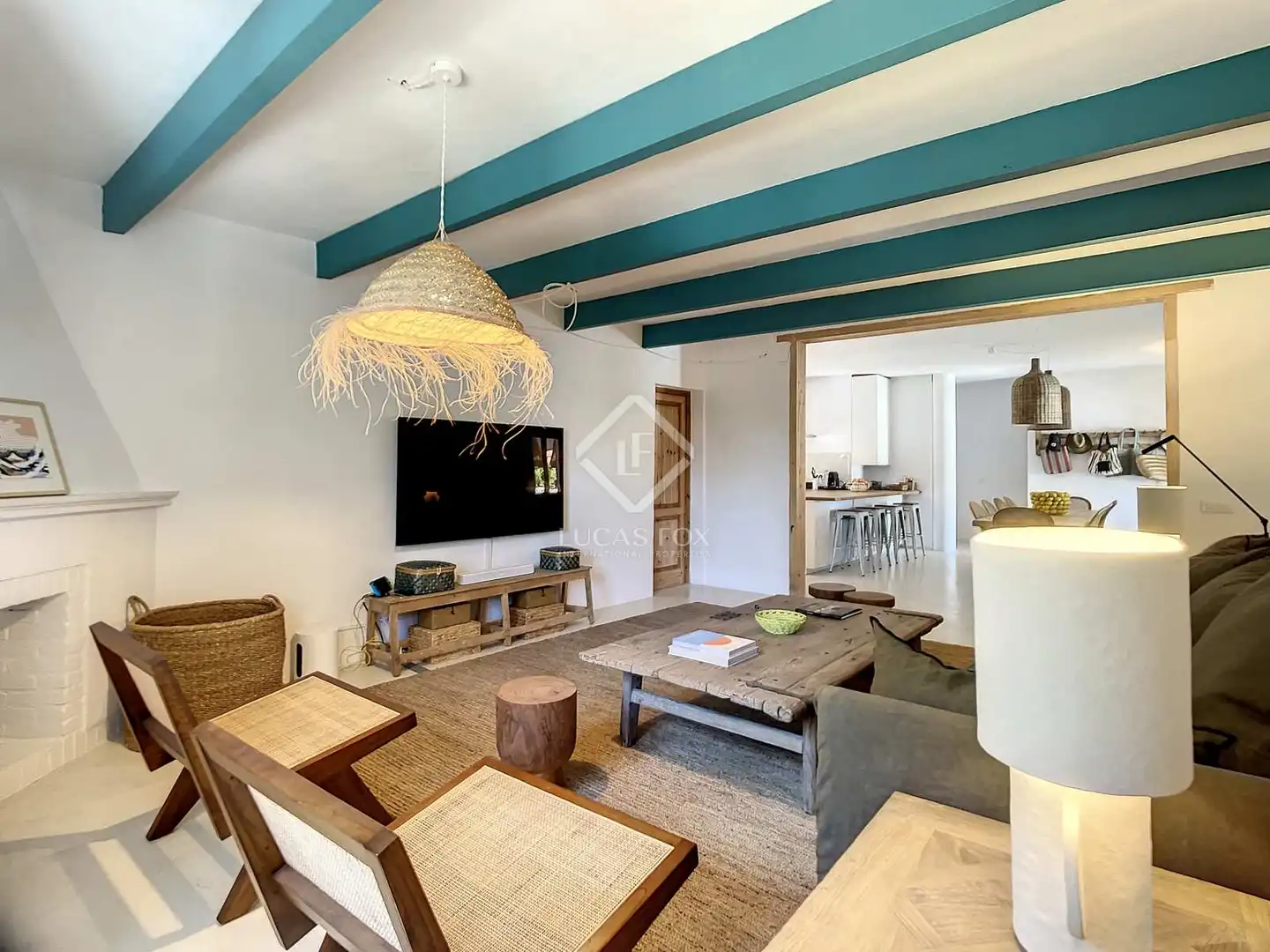 Wohnzimmer von Haus oder Chalet zur Miete in Alaior mit Klimaanlage, Heizung und Privatgarten