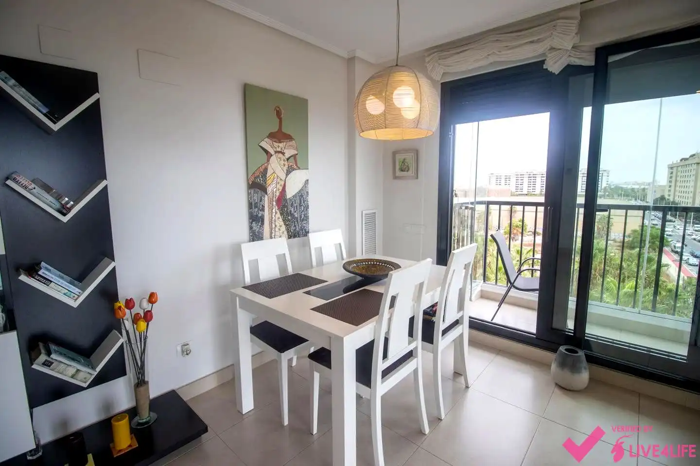 Esszimmer von Wohnung zur Miete in Alboraya mit Klimaanlage, Terrasse und Möbliert
