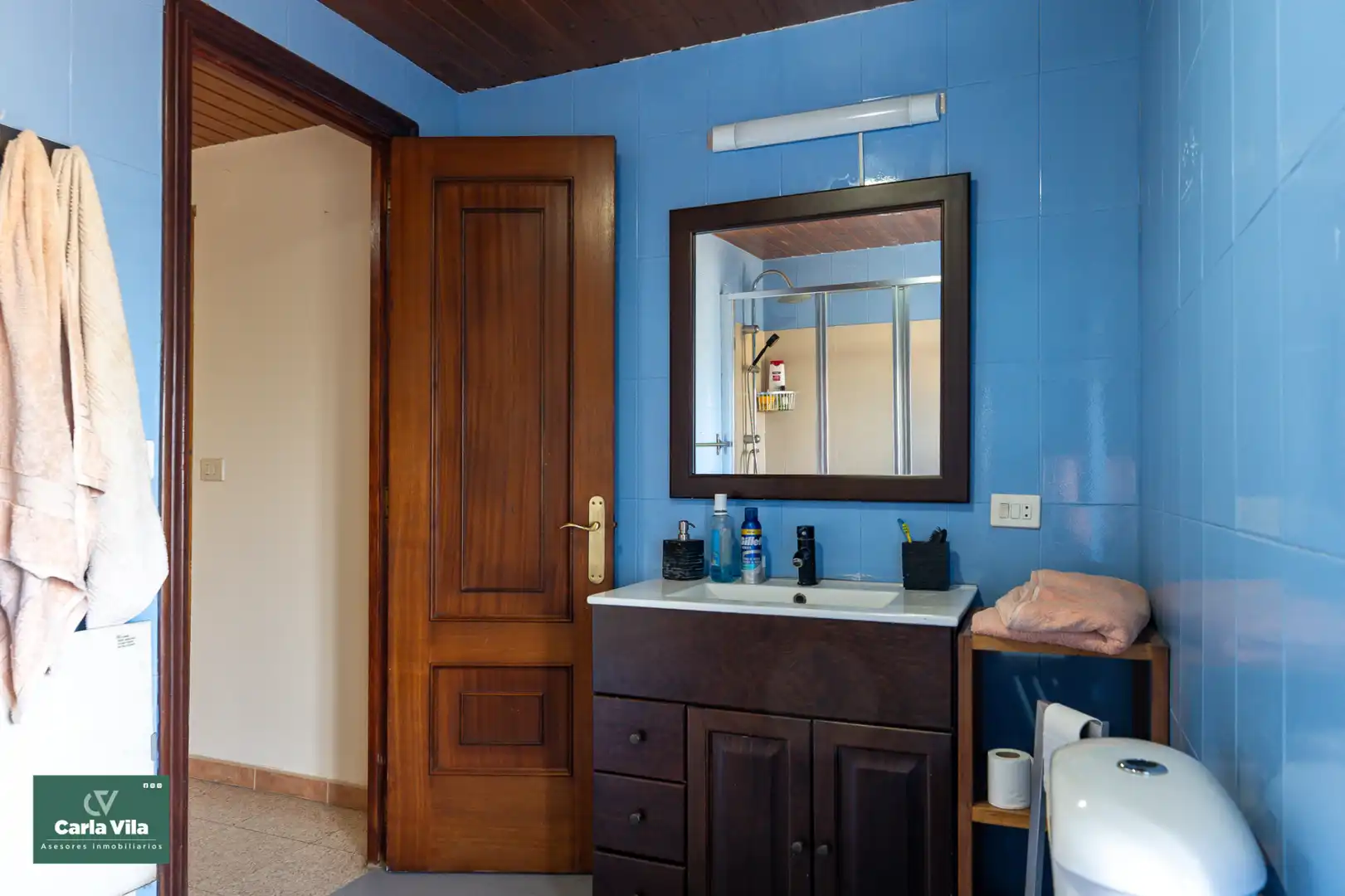 Baño de Finca rústica en venta en O Corgo   con Calefacción, Jardín privado y Parquet