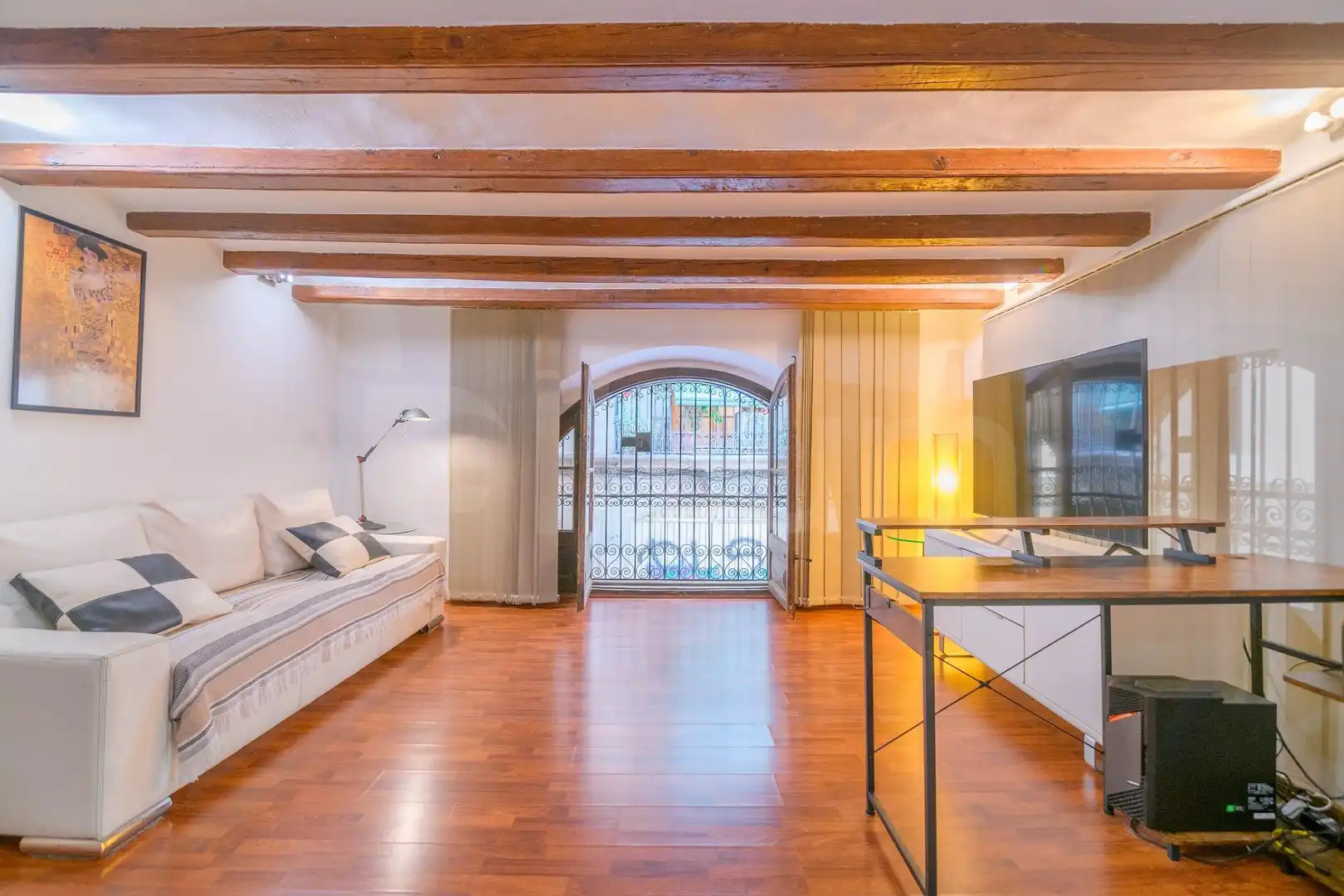 Sala de estar de Piso en venta en Barcelona con Aire acondicionado y Parquet