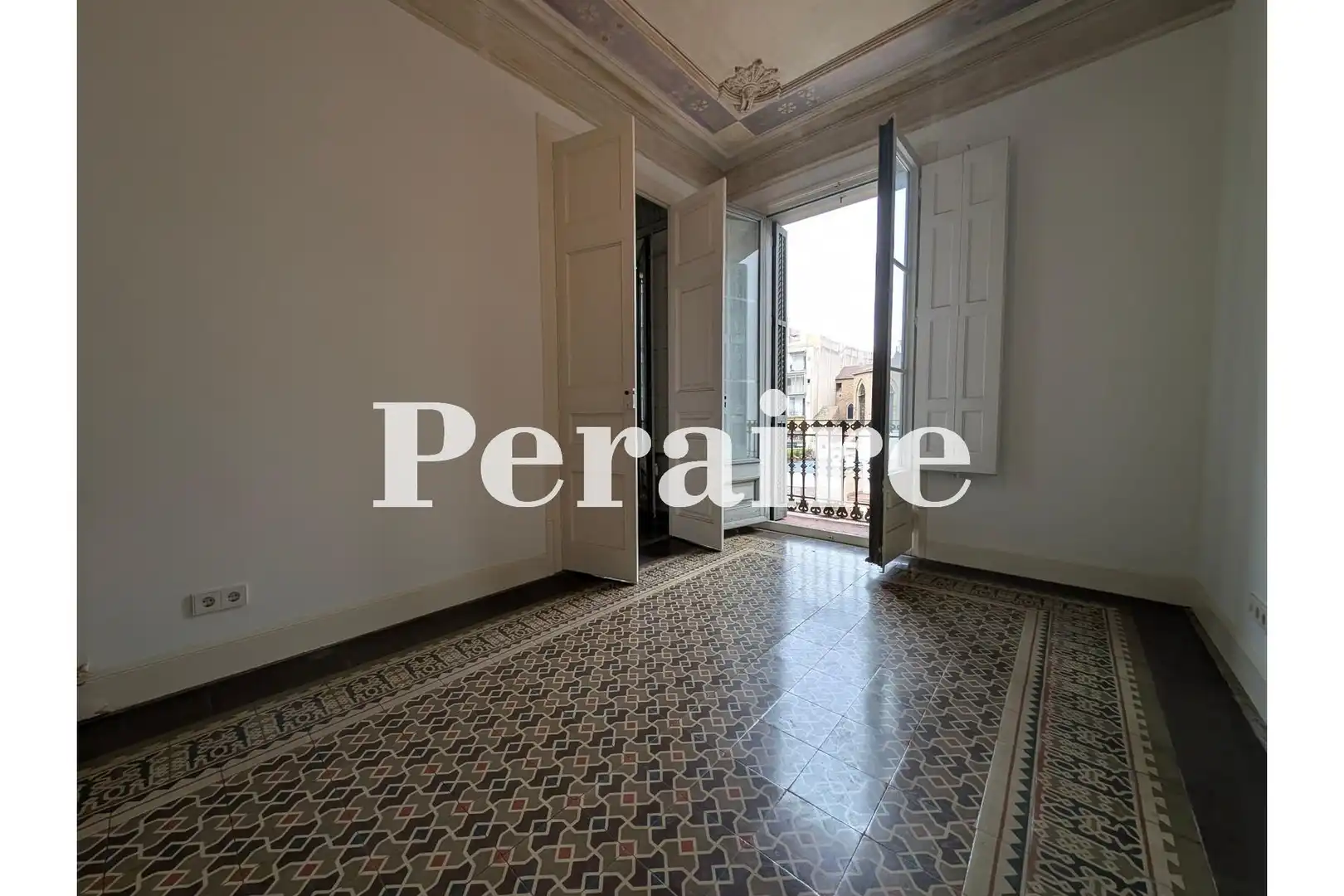 Schlafzimmer von Wohnung zur Miete in Barcelona mit Heizung und Balkon