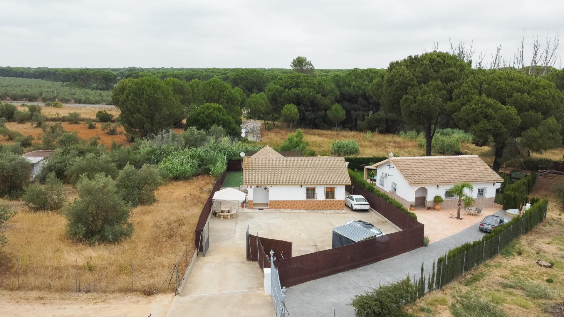 Exterior view of House or chalet for sale in Hinojos  with Air Conditioner, Heating and Private garden