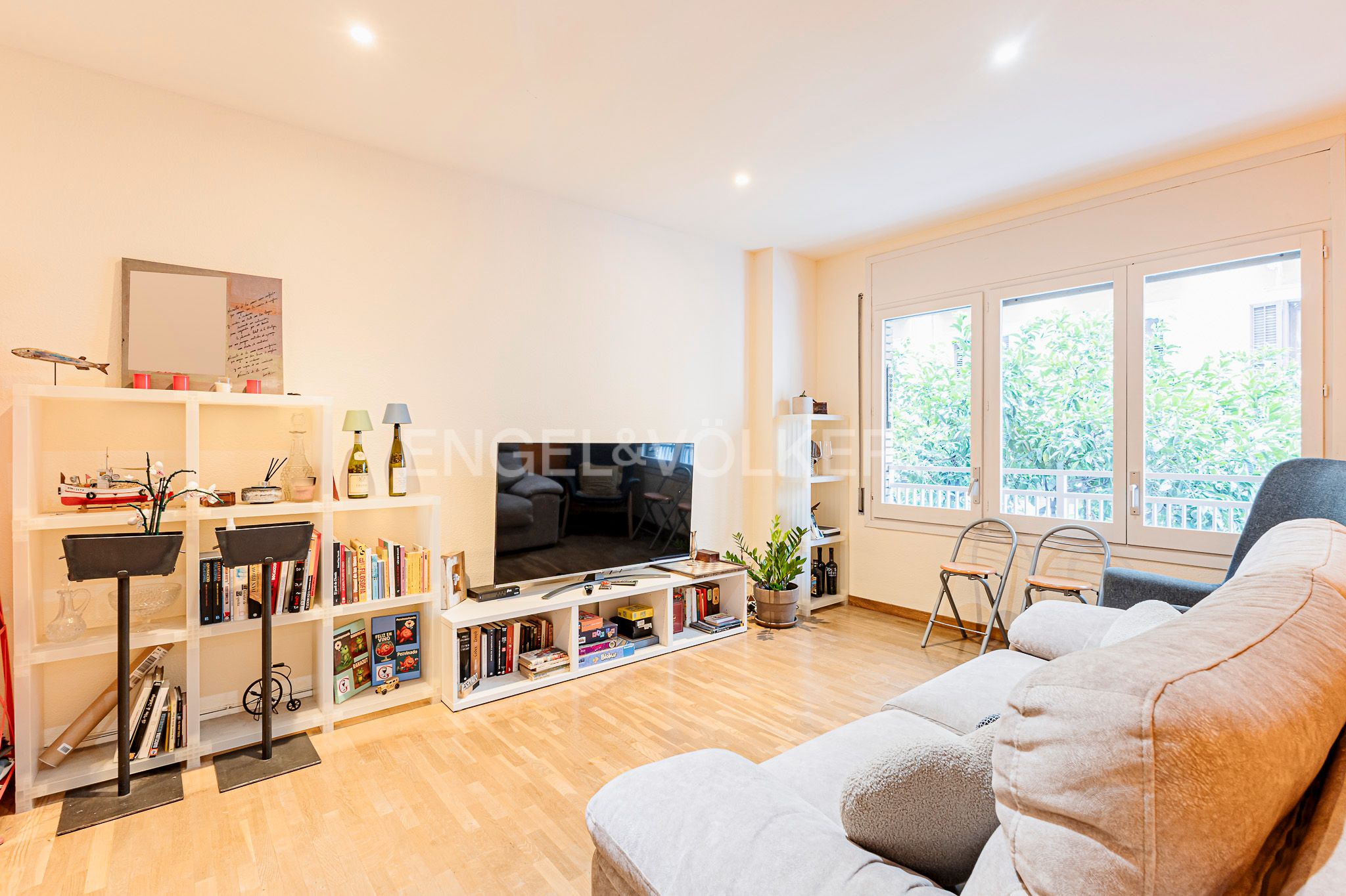 Sala d'estar de Apartament en venda en  Barcelona Capital amb Calefacció i Parquet