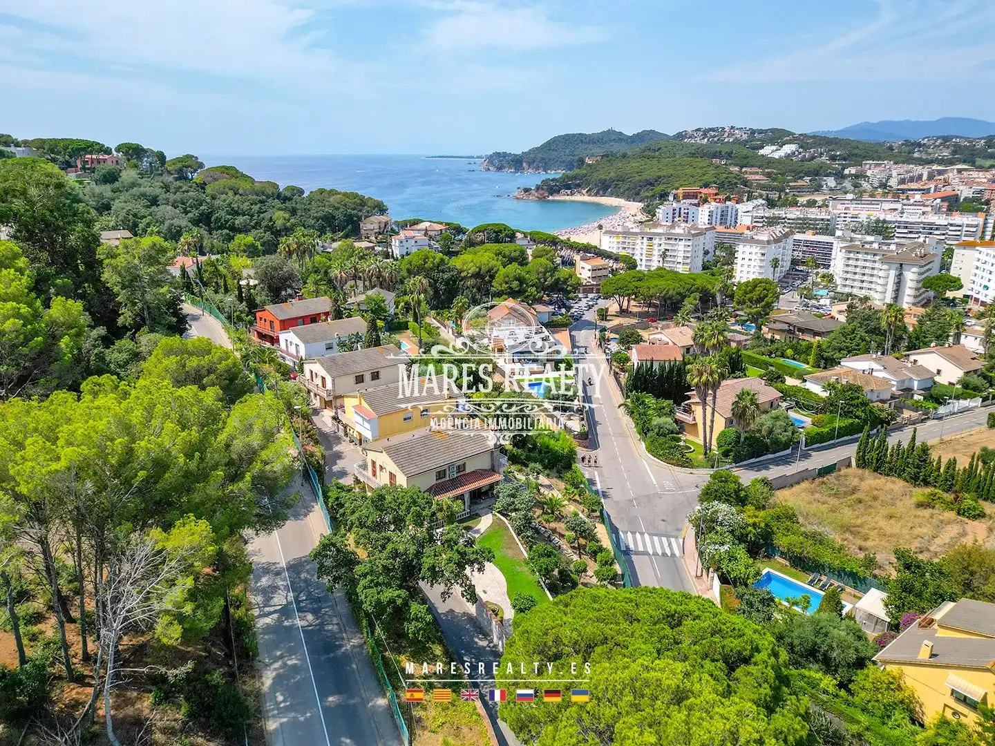Außenansicht von Haus oder Chalet zum Verkauf in Lloret de Mar mit Klimaanlage, Heizung und Privatgarten