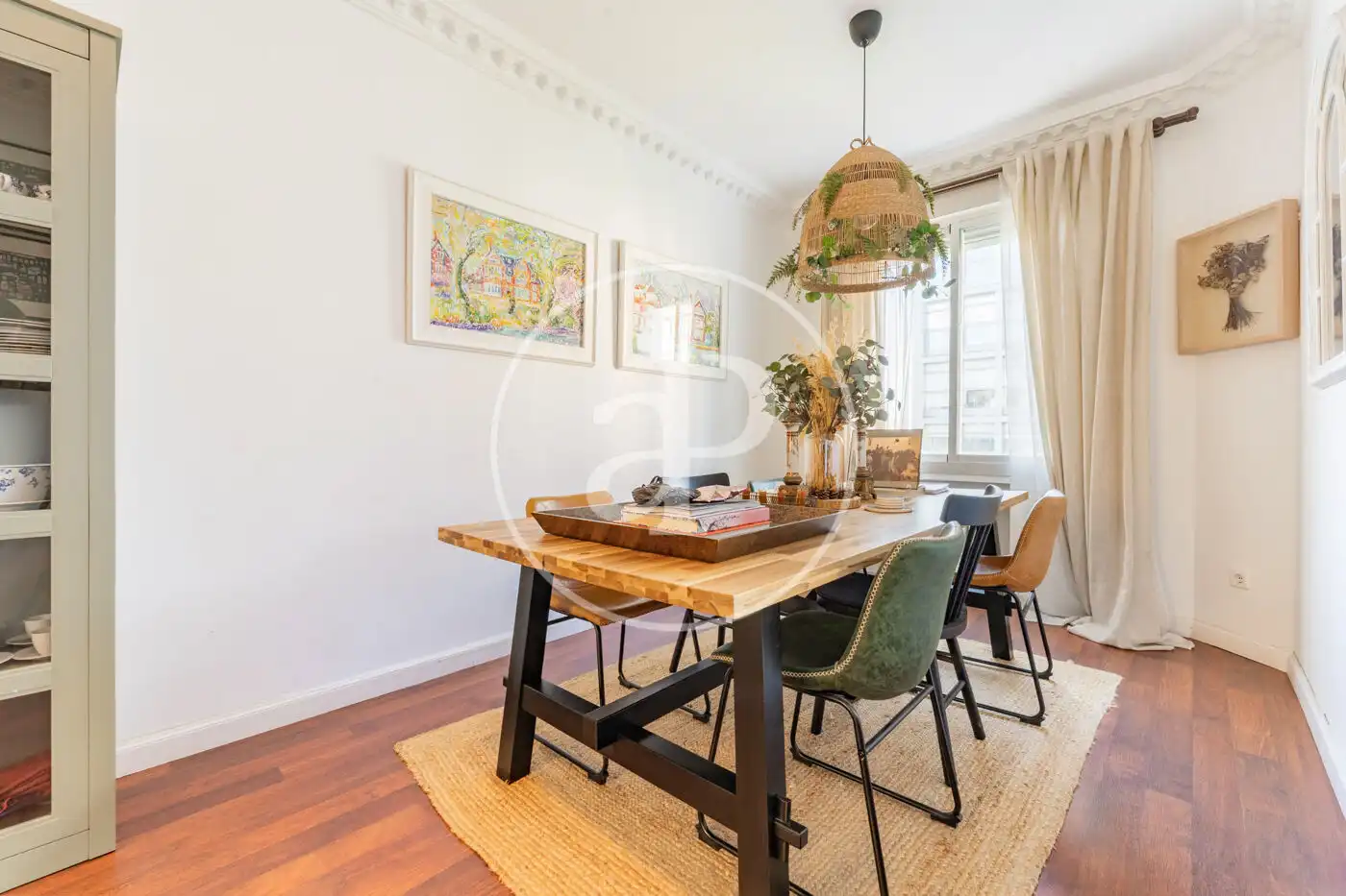 Esszimmer von Wohnung zur Miete in Madrid mit Klimaanlage, Heizung und Terrasse
