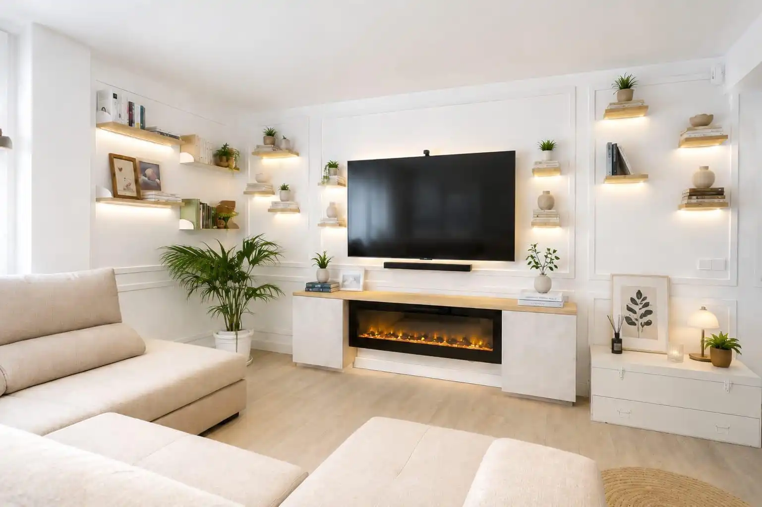 Sala de estar de Planta baja en venta en Calvià con Aire acondicionado, Calefacción y Jardín privado