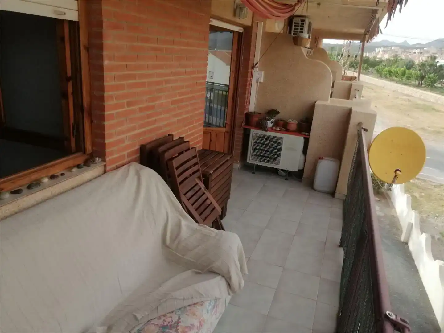 Balcony of Flat for rent in Mazarrón  with Air Conditioner, Storage room and Furnished