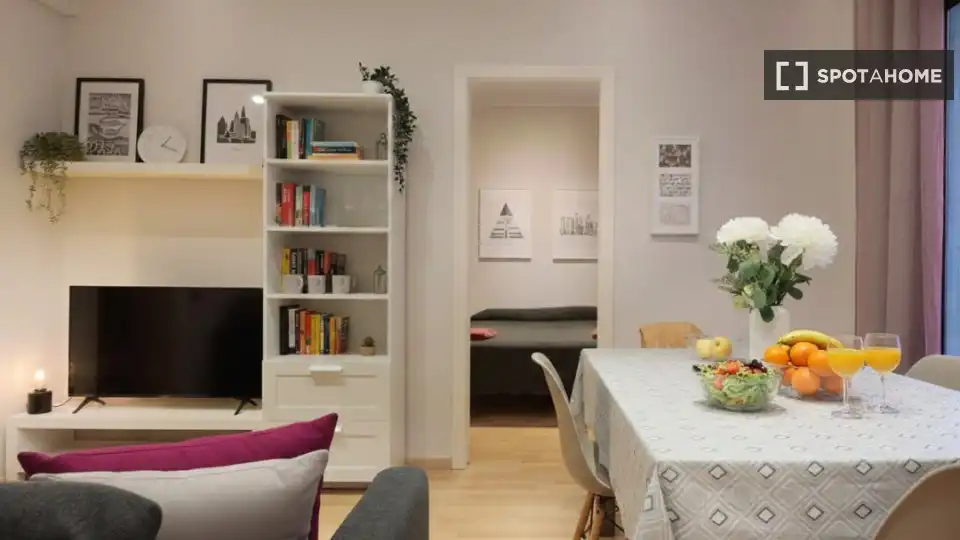 Living room of Flat for rent in Barcelona  with Air Conditioner, Heating and Furnished