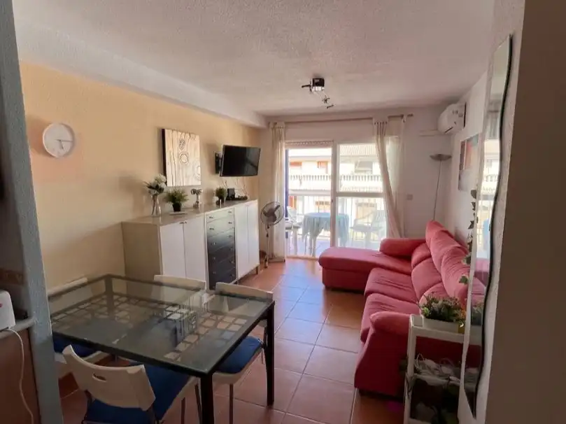 Wohnzimmer von Wohnung zur Miete in Torrox mit Klimaanlage, Heizung und Terrasse