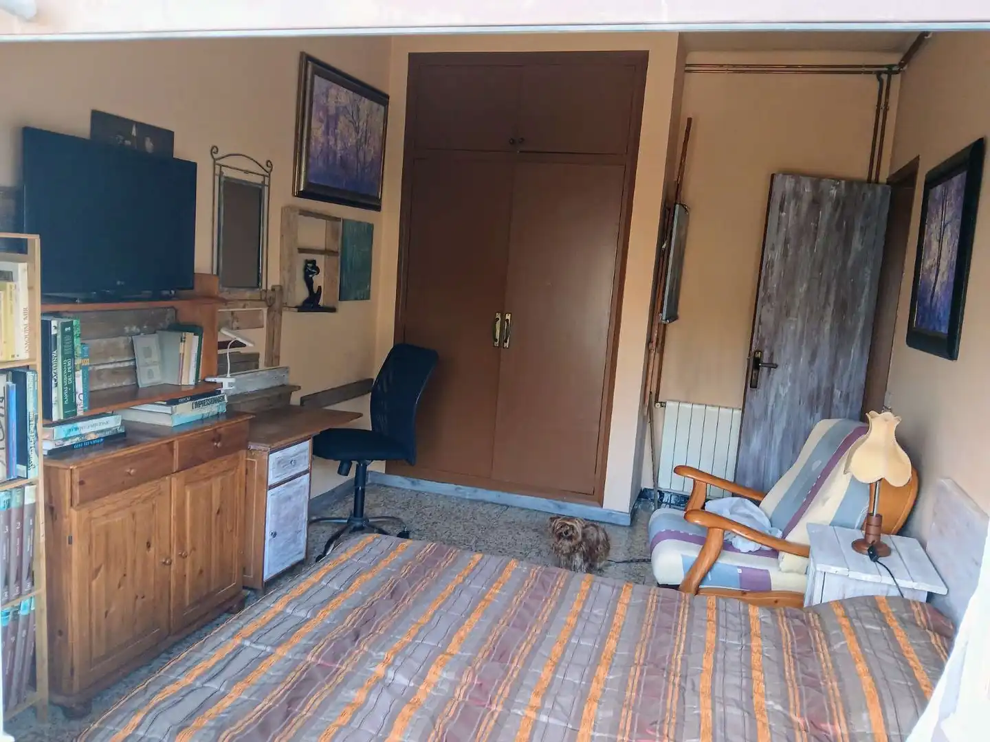 Habitación de Piso para compartir en Cubelles con Aire acondicionado, Terraza y Amueblado