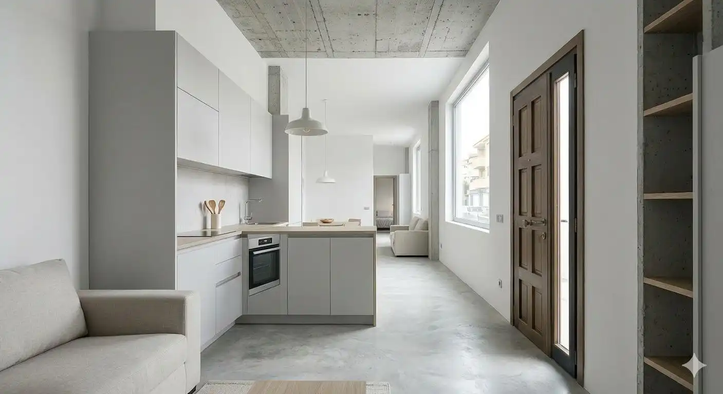 Küche von Loft zum Verkauf in Torremolinos mit Klimaanlage, Heizung und Privatgarten