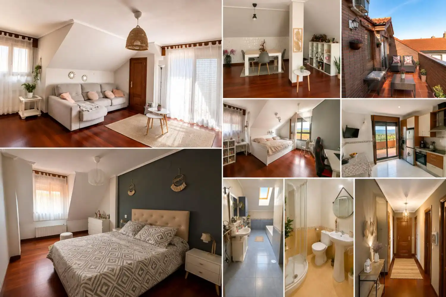 Schlafzimmer von Dachboden zum Verkauf in Bárcena de Cicero mit Heizung, Terrasse und Abstellraum