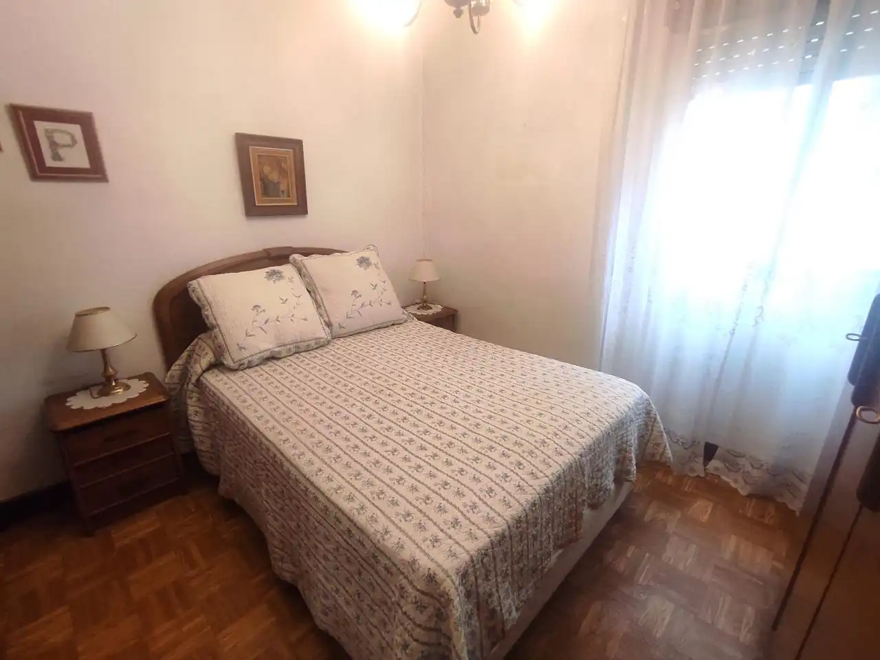Bedroom of Flat for sale in Santander  with Parquet flooring, Furnished and Balcony