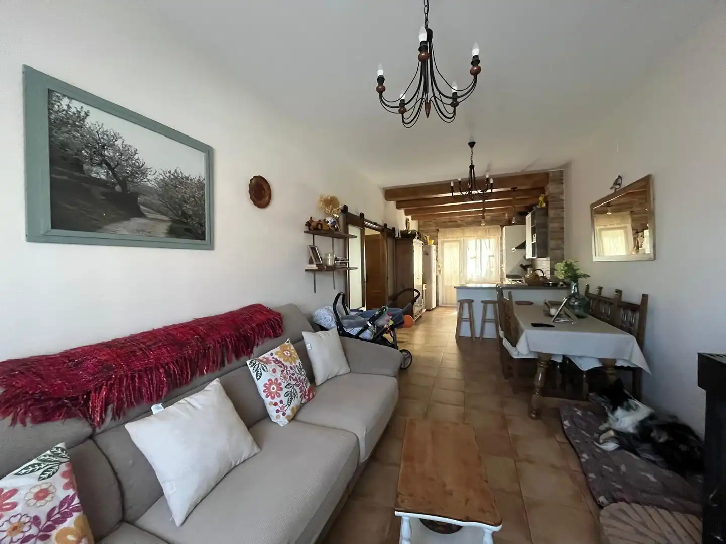 Wohnzimmer von Einfamilien-Reihenhaus zum Verkauf in Las Labores   mit Klimaanlage, Heizung und Privatgarten