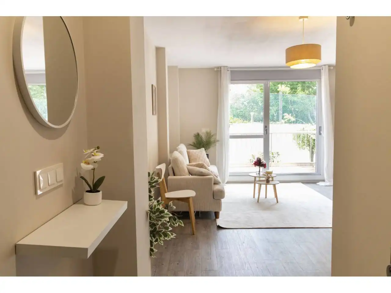Living room of Flat for sale in Teo  with Heating, Terrace and Furnished