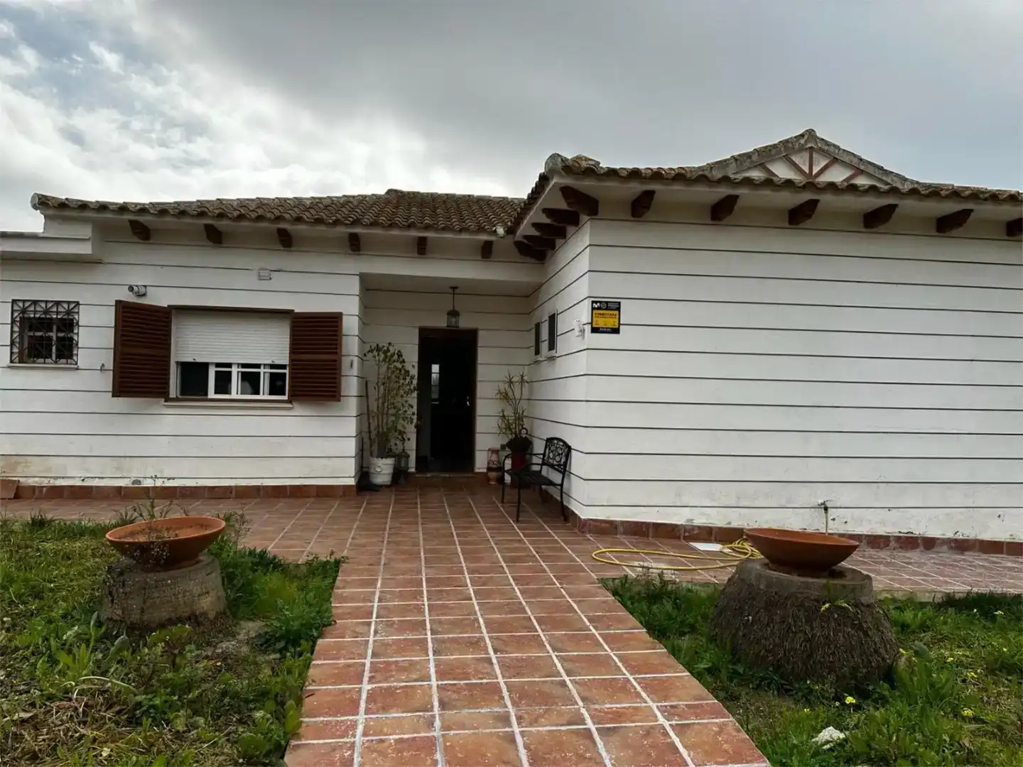 Exterior view of Houses for sale in Aljaraque  with Air Conditioner and Swimming Pool