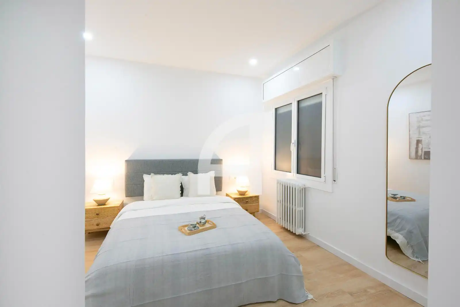 Schlafzimmer von Wohnung zum Verkauf in Barcelona mit Klimaanlage, Heizung und Parkett