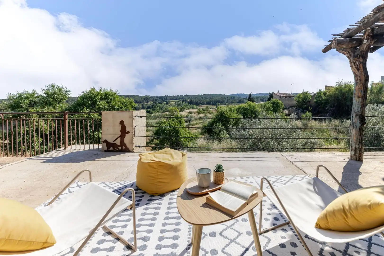 Terraza de Finca rústica en venta en Venta del Moro con Jardín privado, Terraza y Amueblado