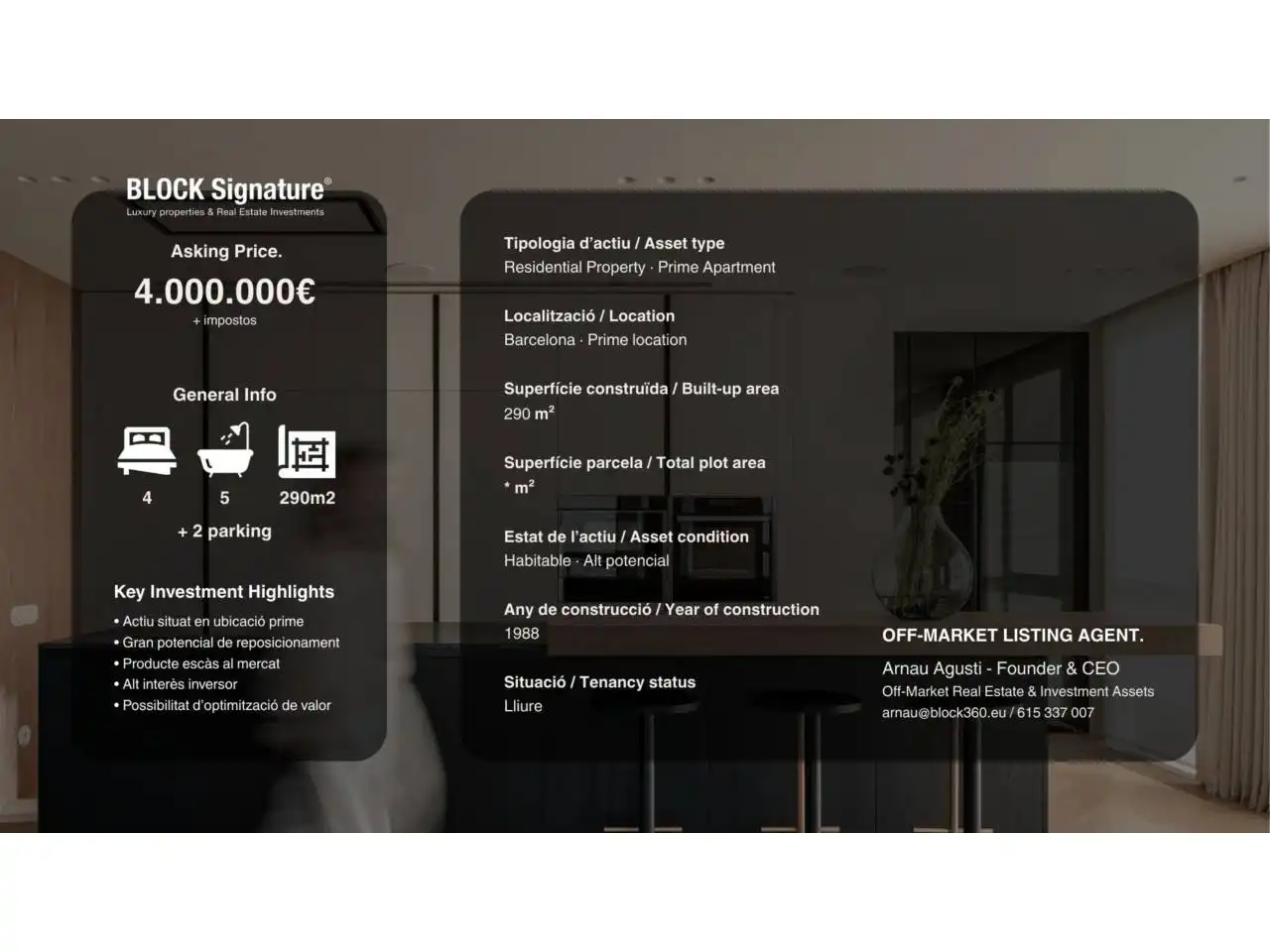 Außenansicht von Wohnung zum Verkauf in Barcelona mit Klimaanlage, Heizung und Abstellraum