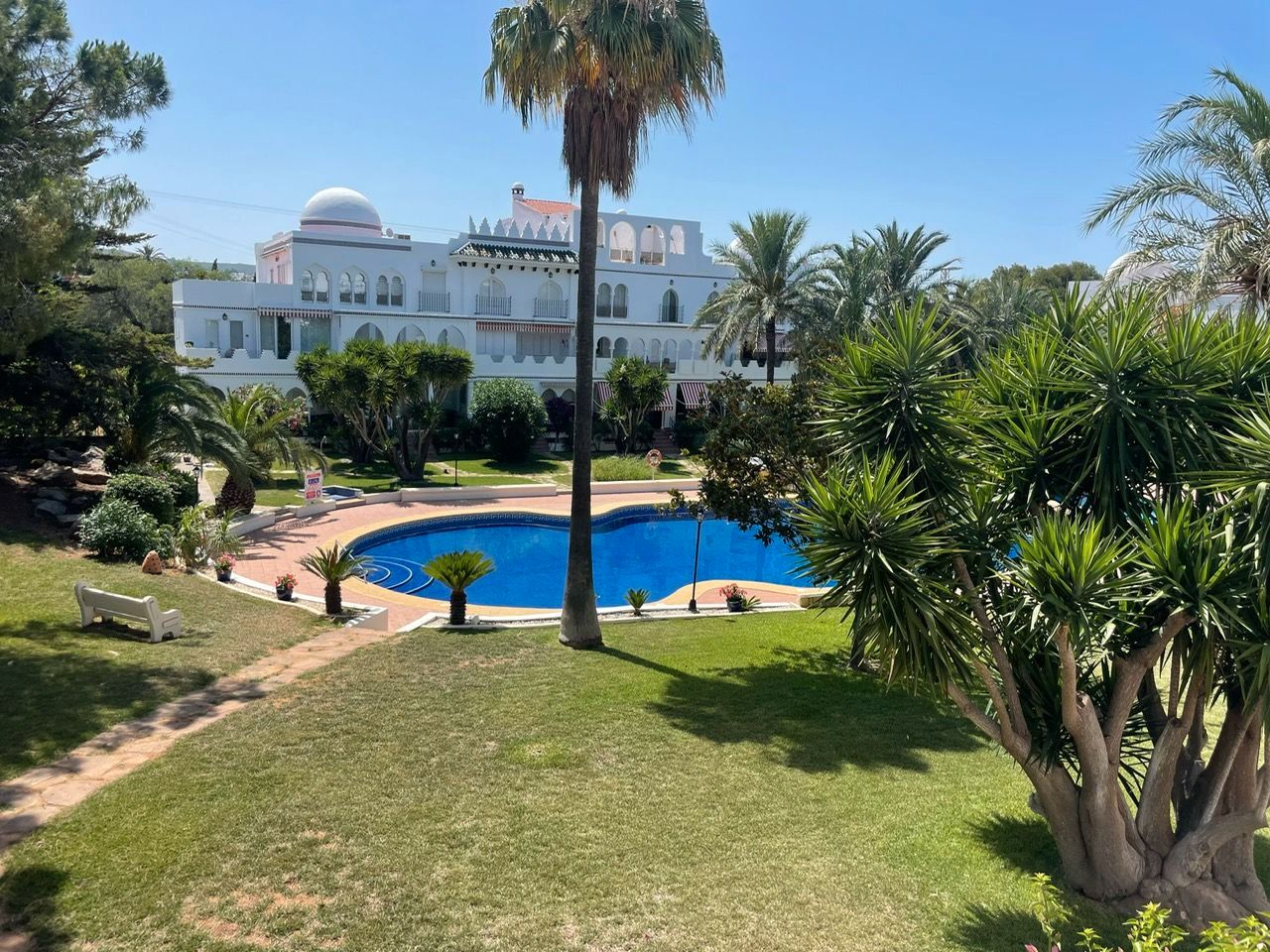 Jardín de Apartamento de alquiler en Dénia con Aire acondicionado, Terraza y Trastero