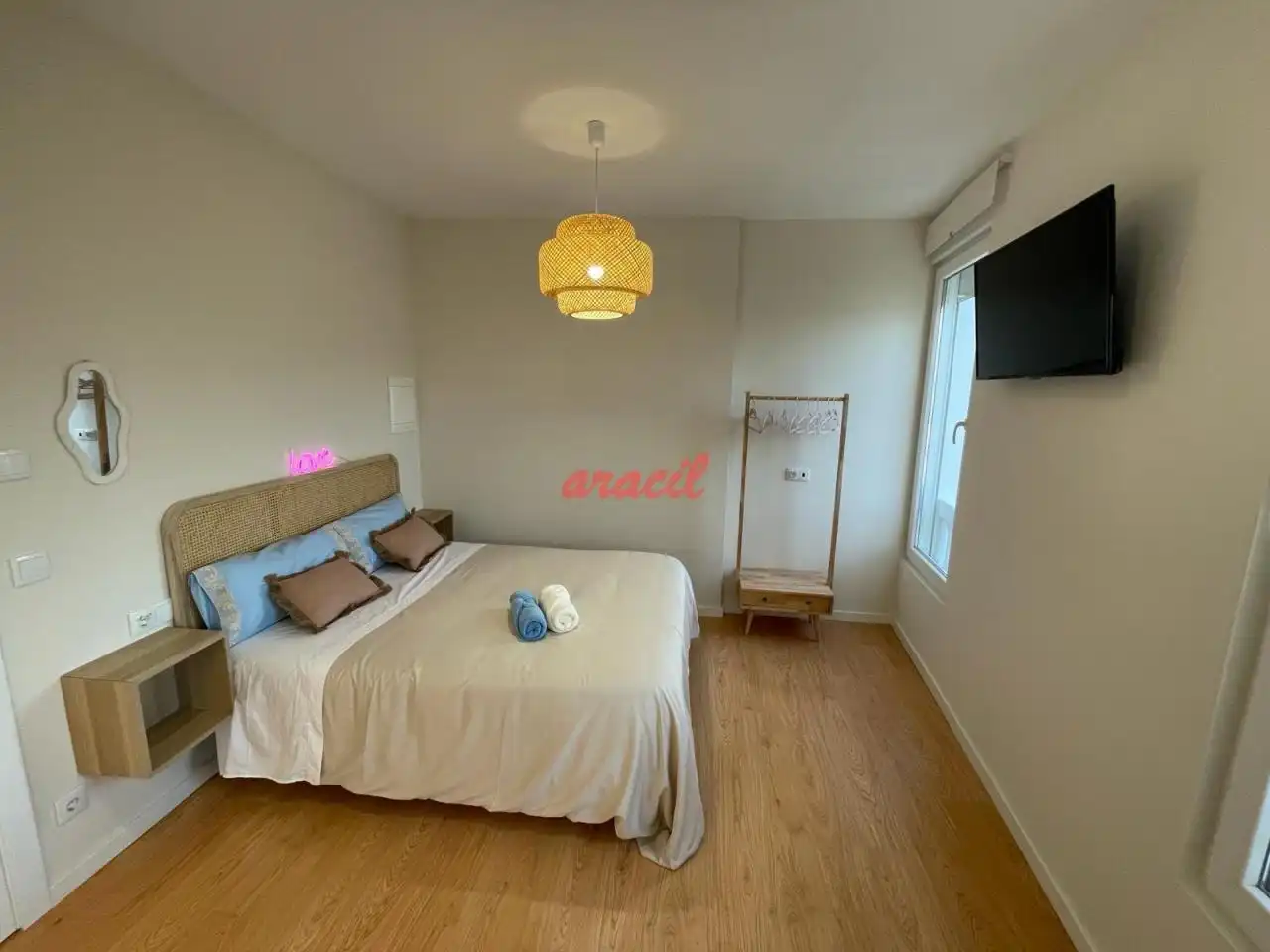 Bedroom of Flat for sale in Ourense Capital   with Air Conditioner