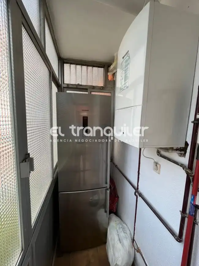 Kitchen of Flat for rent in Madrid  with Air Conditioner, Parquet flooring and Terrace