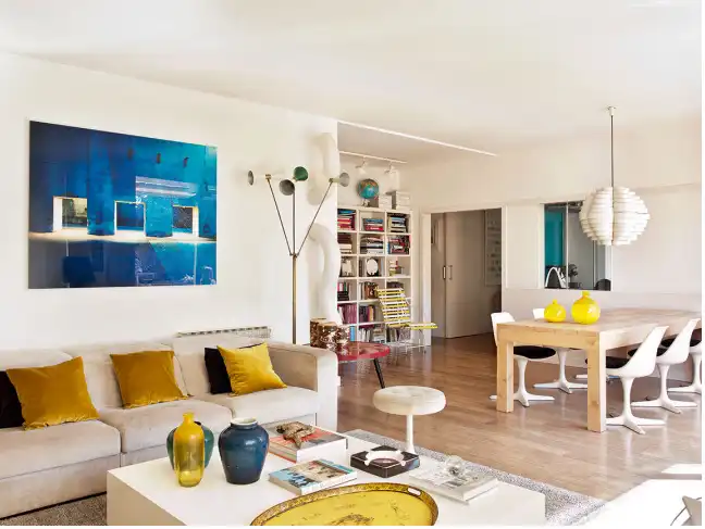 Sala de estar de Piso en venta en Barcelona con Aire acondicionado, Calefacción y Parquet