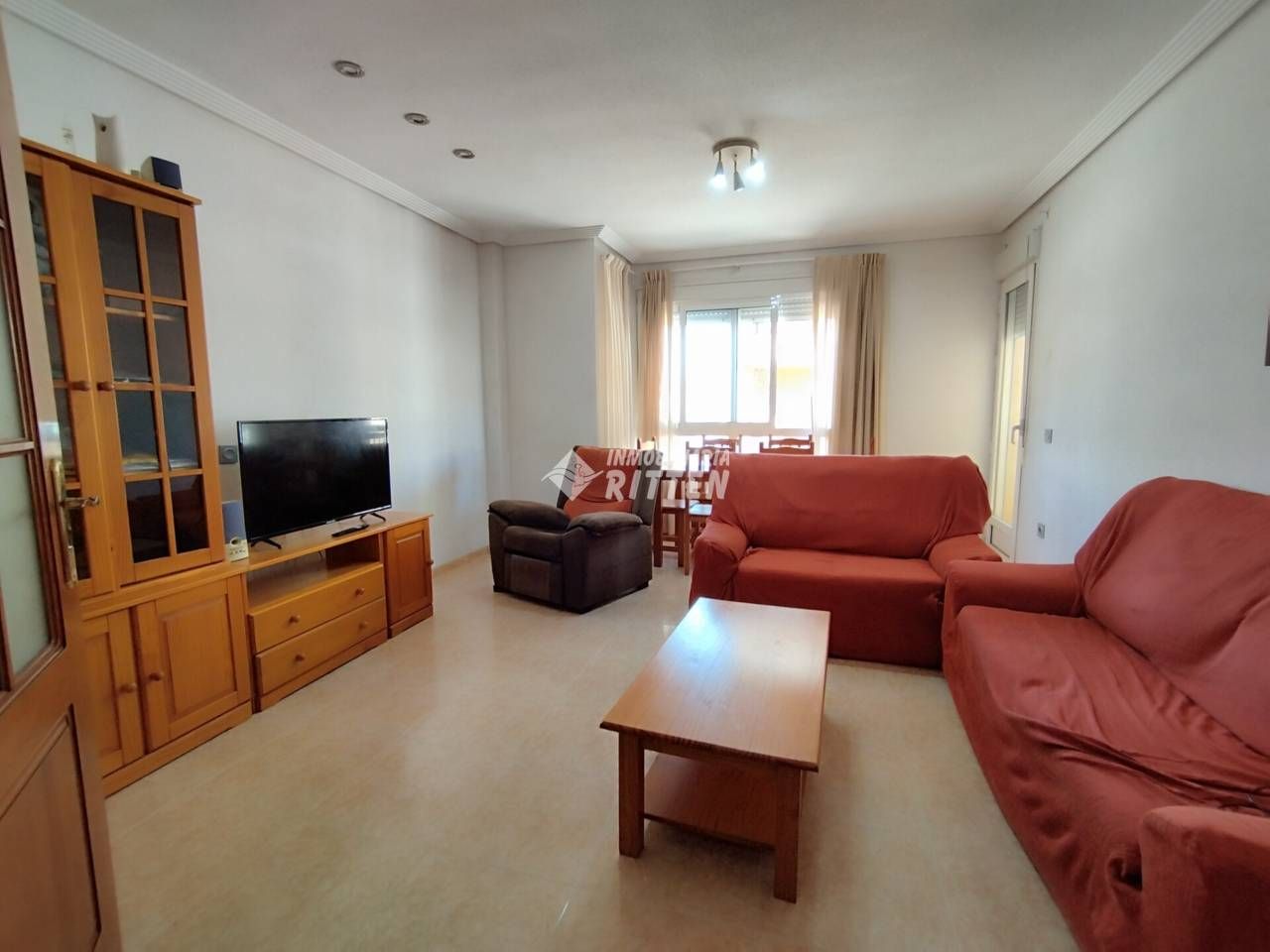 Living room of Flat for sale in Cartagena  with Air Conditioner, Terrace and Furnished