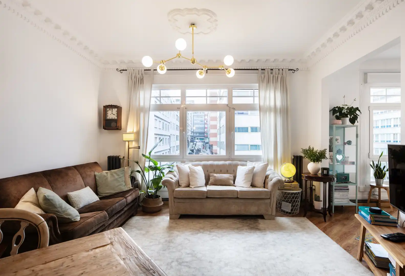 Sala de estar de Piso en venta en A Coruña Capital  con Calefacción, Amueblado y Horno