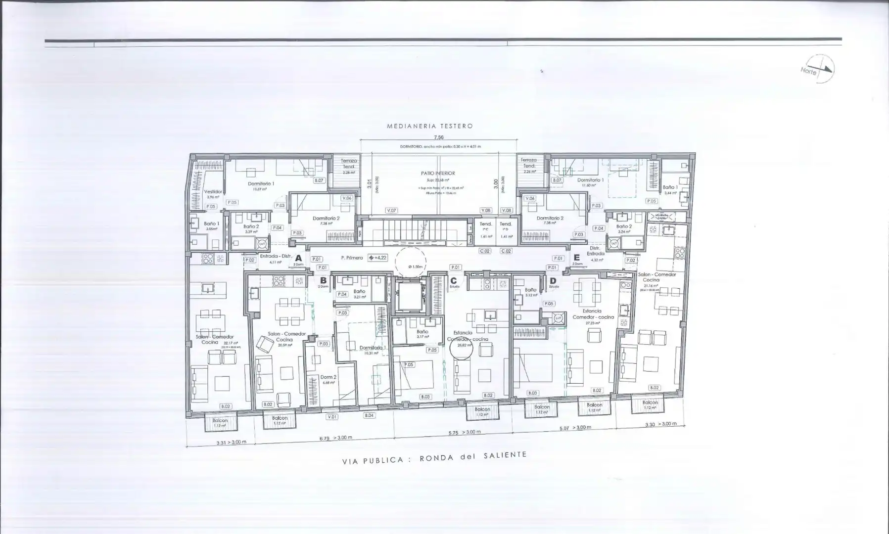 Piso en venta en Ronda de Saliente, 36, Centro