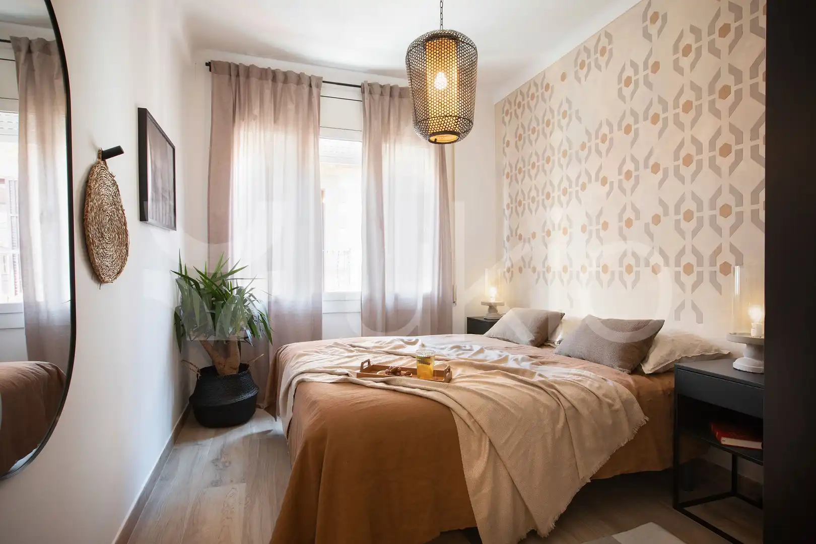 Schlafzimmer von Wohnungen zur Miete in Barcelona mit Klimaanlage, Möbliert und Ofen