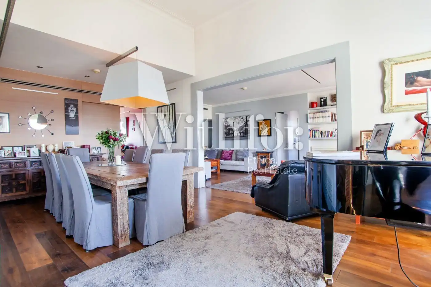 Sala de estar de Ático en venta en Barcelona con Aire acondicionado, Calefacción y Parquet