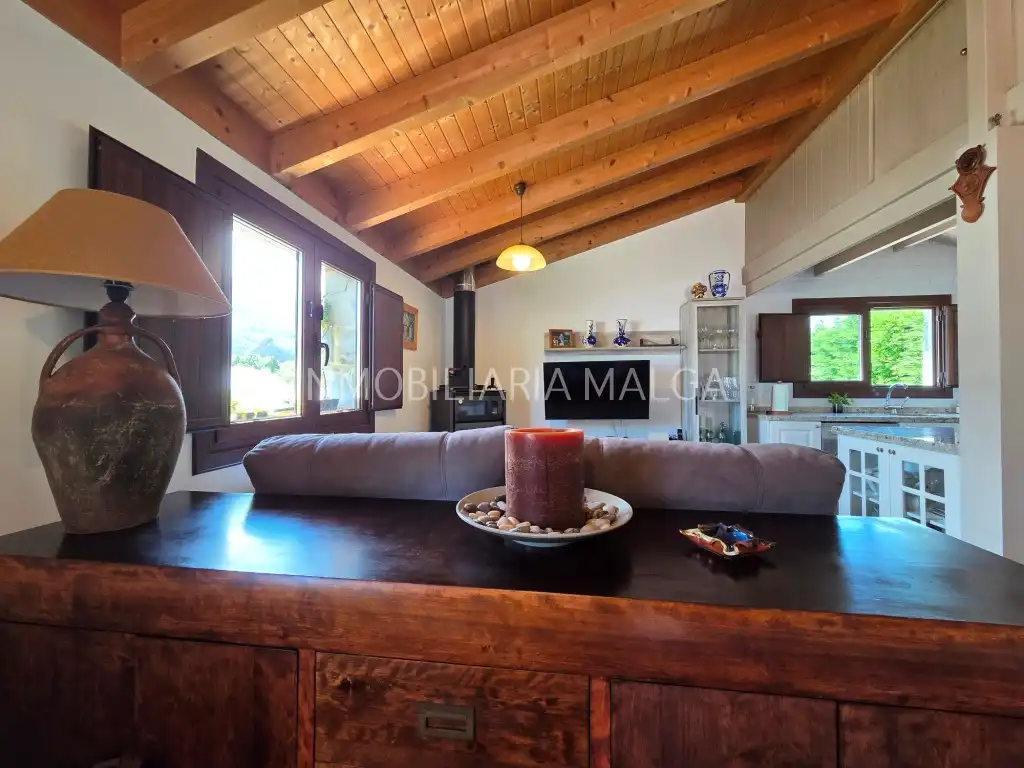 Sala d'estar de Casa o xalet en venda en Colunga amb Calefacció, Jardí privat i Parquet