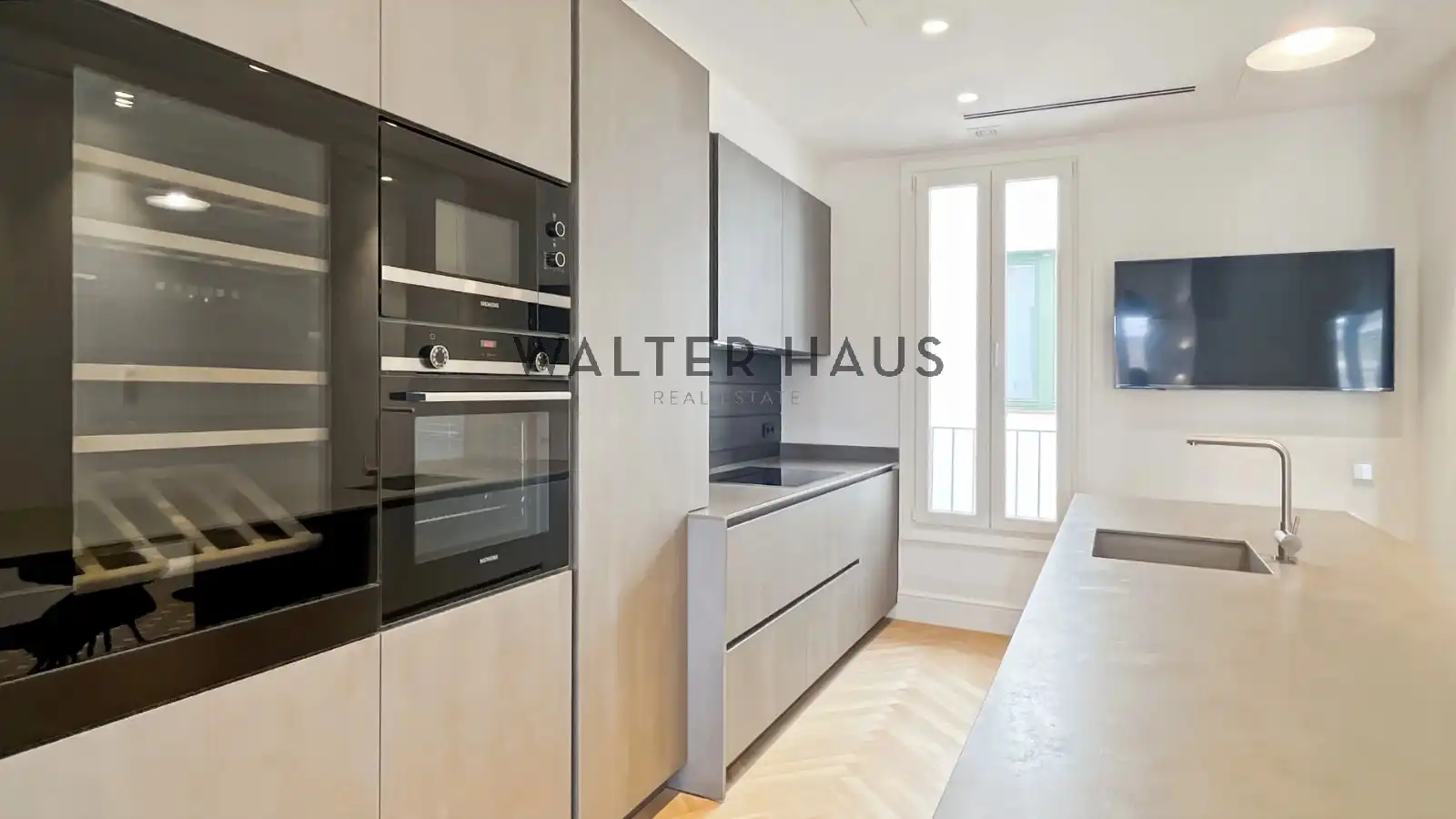 Cocina de Piso de alquiler en Barcelona con Aire acondicionado, Calefacción y Terraza