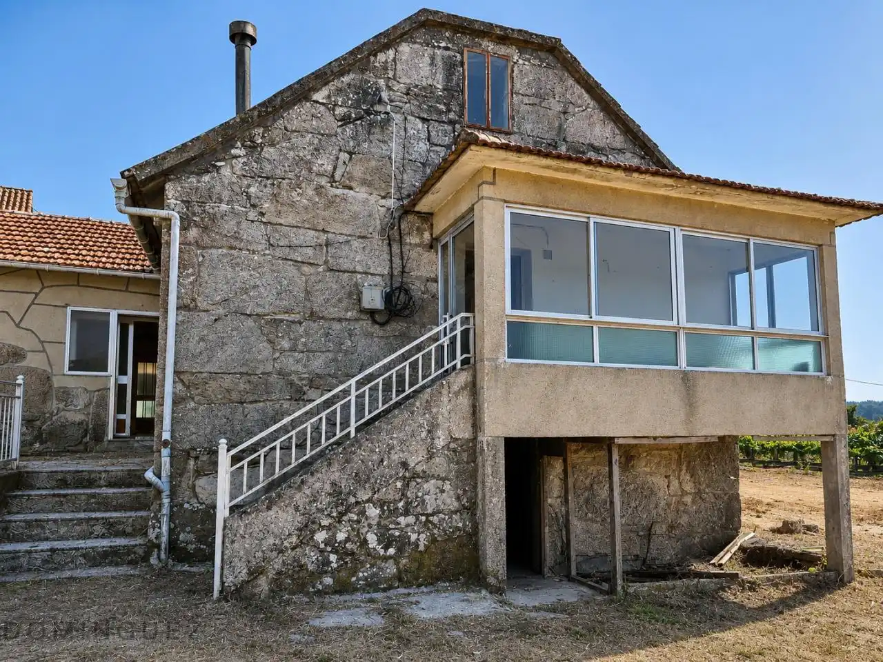 Vista exterior de Casa o xalet en venda en Pazos de Borbén amb Calefacció i Terrassa