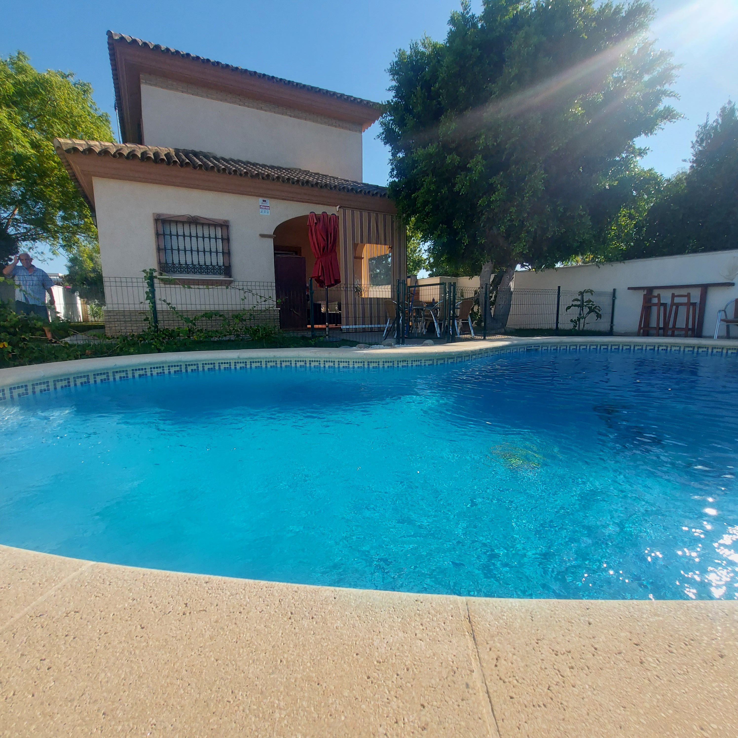 Swimming pool of House or chalet to rent in Chiclana de la Frontera  with Air Conditioner, Heating and Private garden