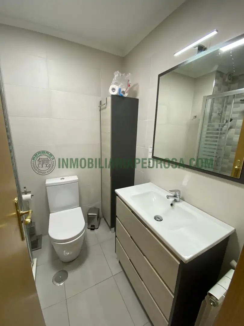 Badezimmer von Wohnung zur Miete in Pontevedra Capital  mit Heizung, Parkett und Möbliert