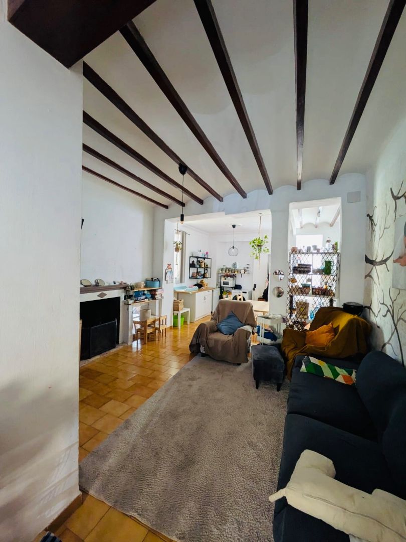 Sala d'estar de Casa adosada en venda en Alcalalí amb Terrassa i Moblat