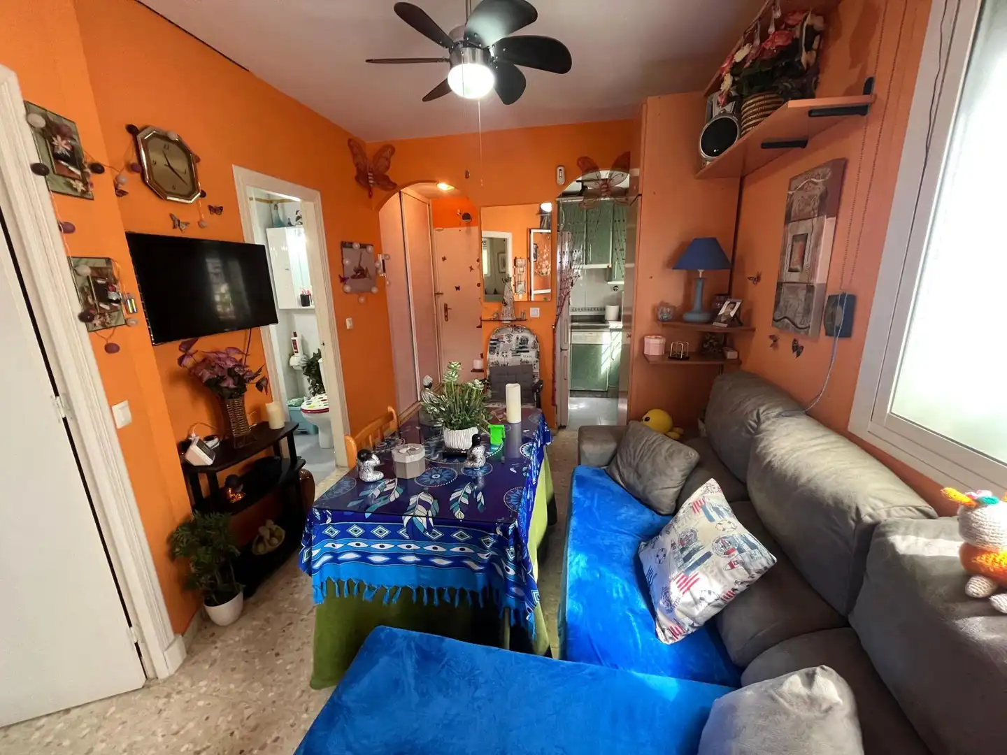 Wohnzimmer von Wohnung zum Verkauf in El Portil mit Möbliert, Balkon und Gemeinschaftspool