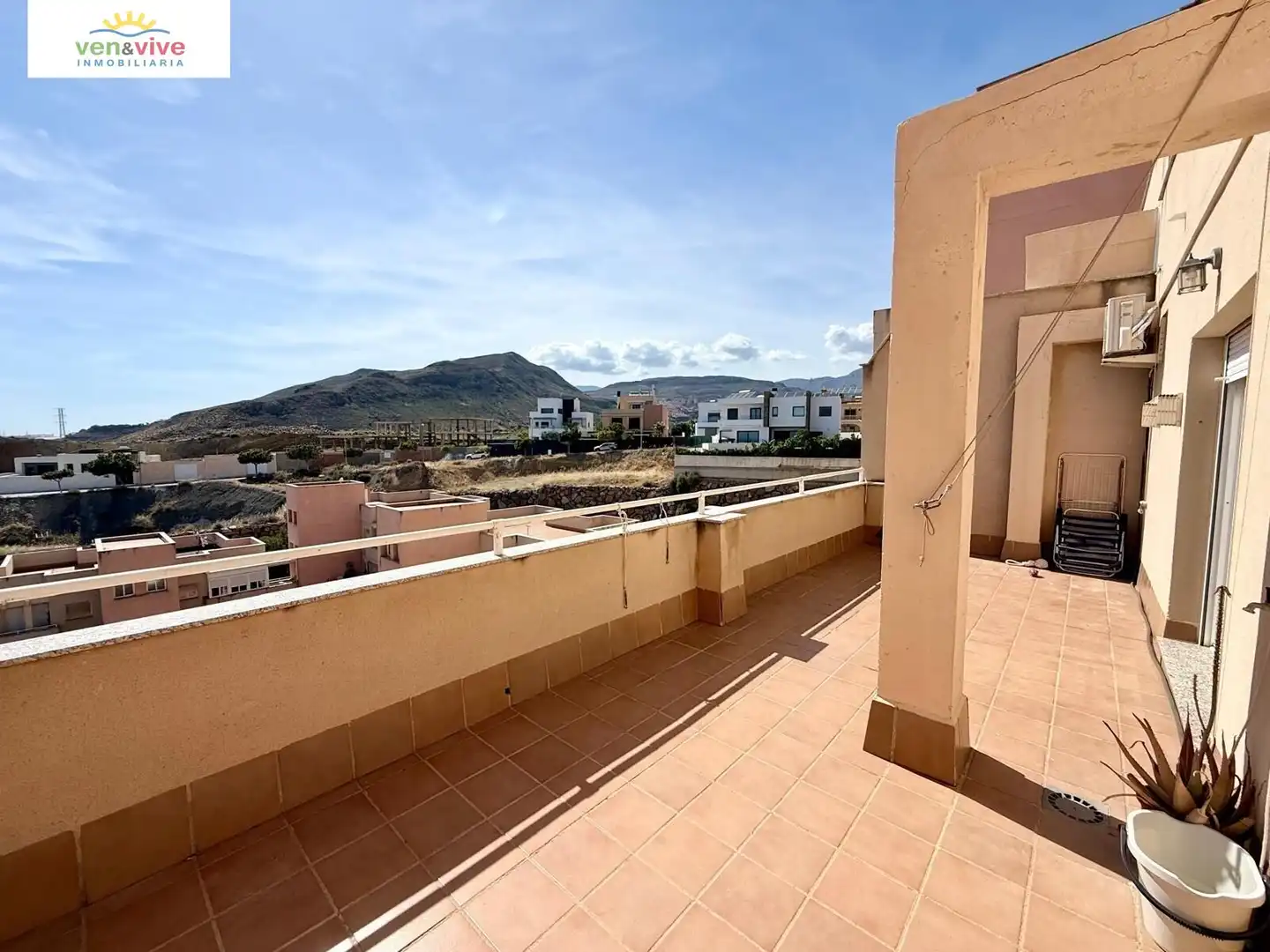 Terrace of Flat for sale in Roquetas de Mar  with Air Conditioner, Terrace and Community pool