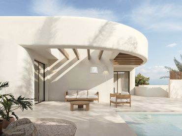 Villa di nuova costruzione con balcone in vendita a Calle San Fulgencio 23R