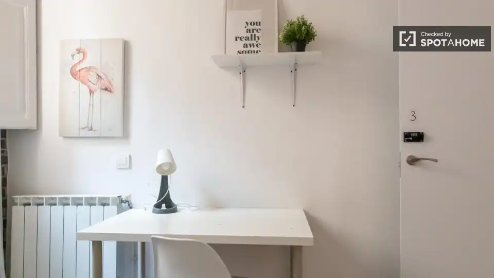 Habitación de Piso de alquiler en Madrid con Aire acondicionado, Calefacción y Amueblado