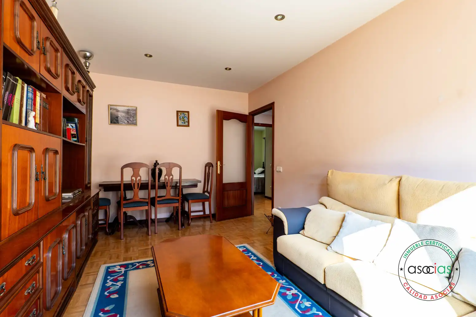 Sala de estar de Piso en venta en Gijón  con Calefacción, Parquet y Trastero