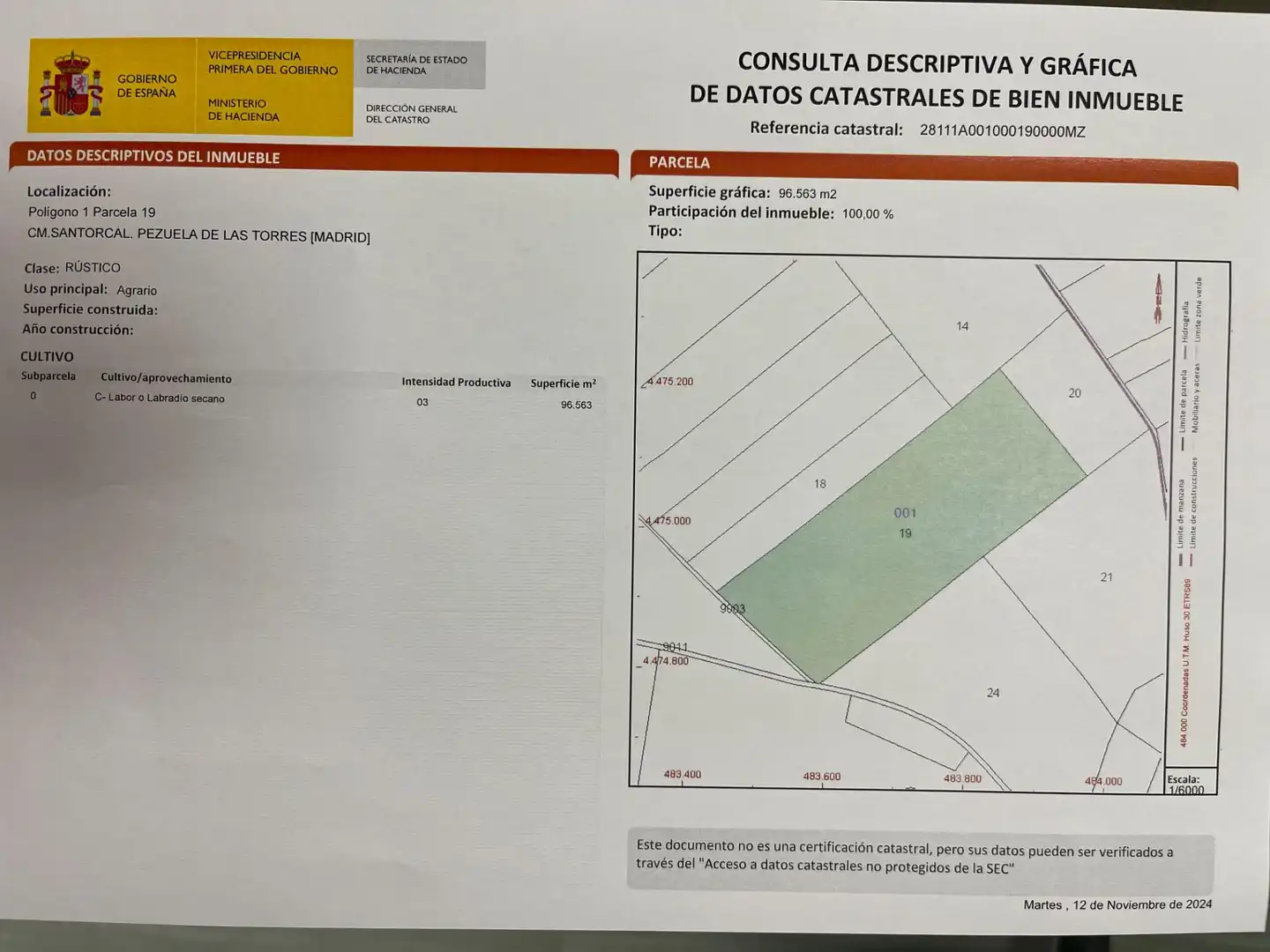 Rustikales Grundstück zum Verkauf in Pezuela de las Torres, imagen 7
