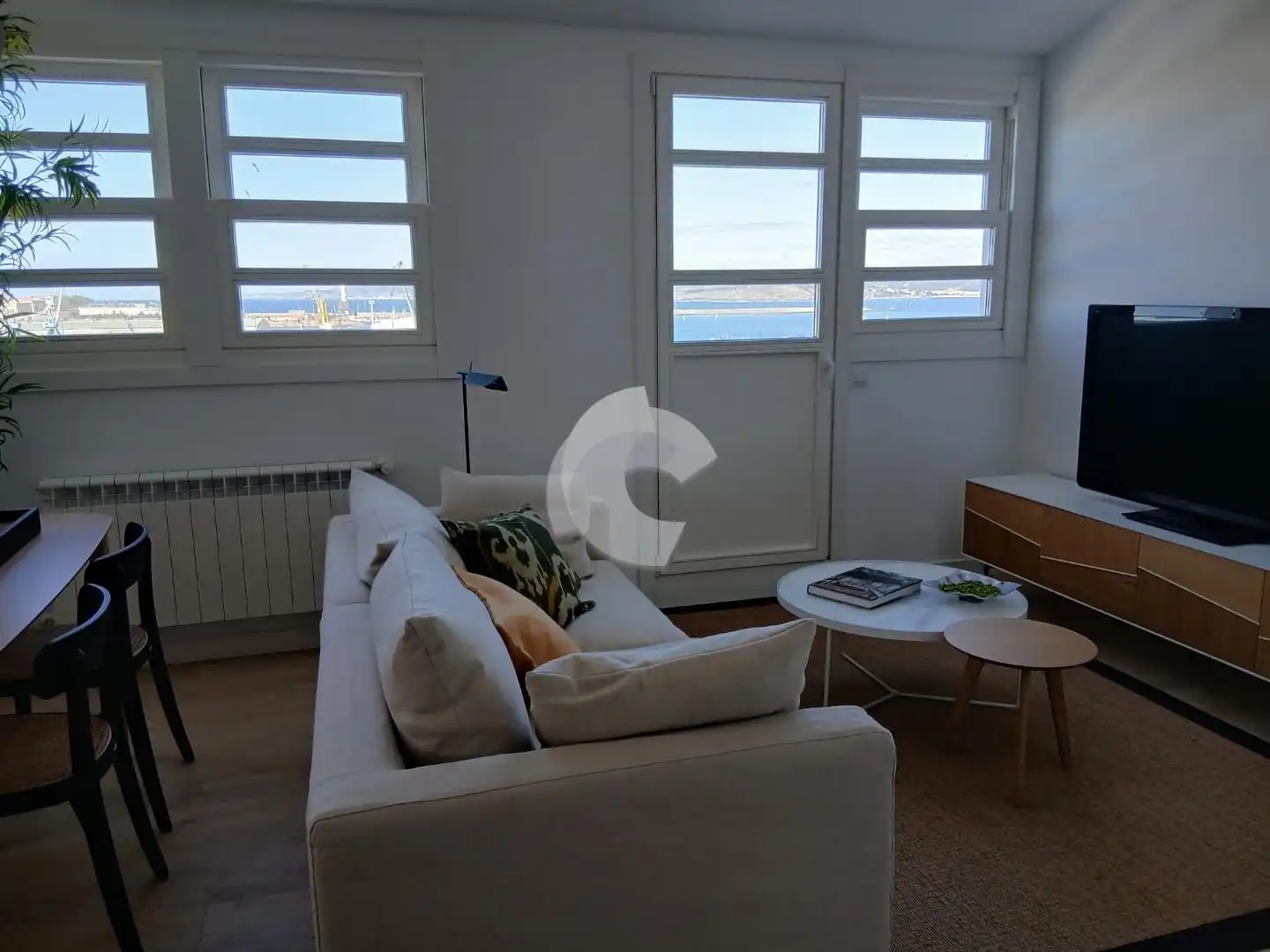 Sala d'estar de Pis en venda en A Coruña Capital  amb Calefacció i Terrassa
